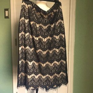 Preston & York black lace midi/ maxi depending on your high size 12